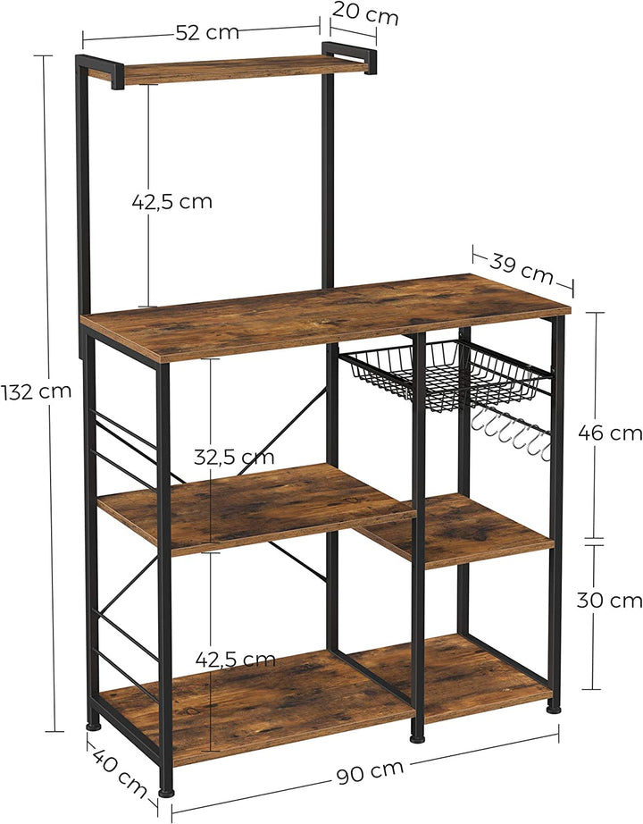 Køkkenbord med masser af opbevaringsplads