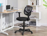 Ergonomisk kontorstol med armlæn, belastning 120 kg, sort