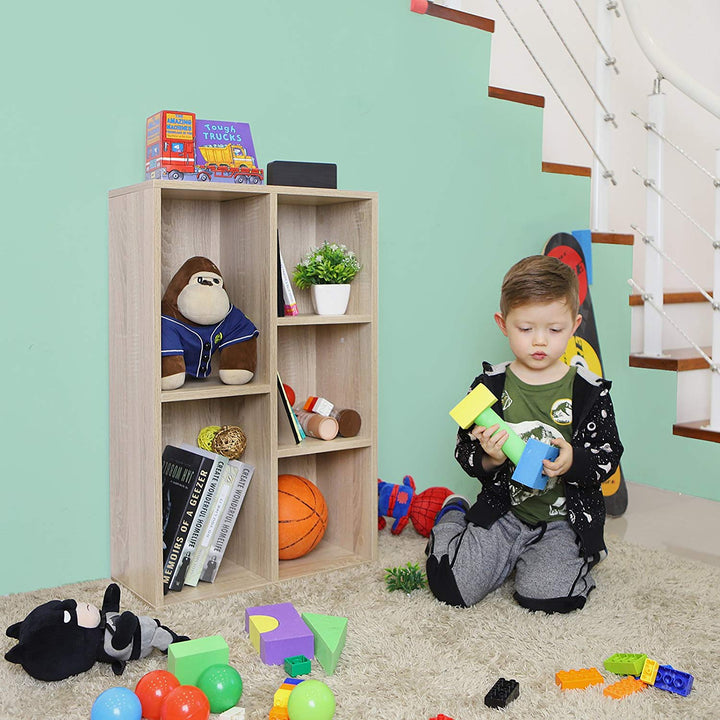 Lille reol med 5 rum i spånplade - Lammeuld.dk