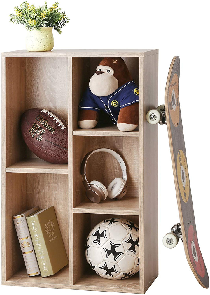 Lille reol med 5 rum i spånplade - Lammeuld.dk