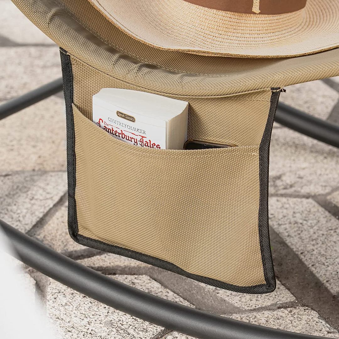 Relaxing Chair Recliner Sun Lounger med sidetaske