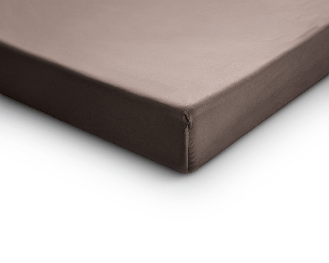 Lagen i satin, taupe 90 x 200 cm