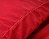 Fløjl Uni sengesæt, rød 240 x 220 cm
