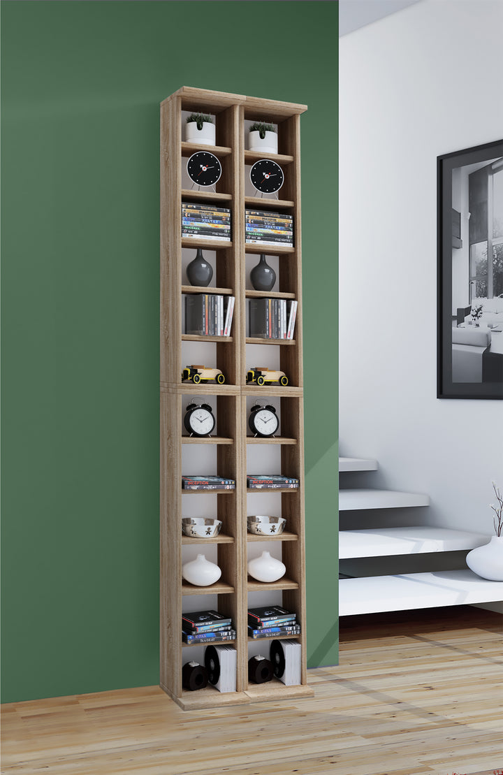 Høj reol "Almera", 175 x 42 x 20 cm, farve: sonoma