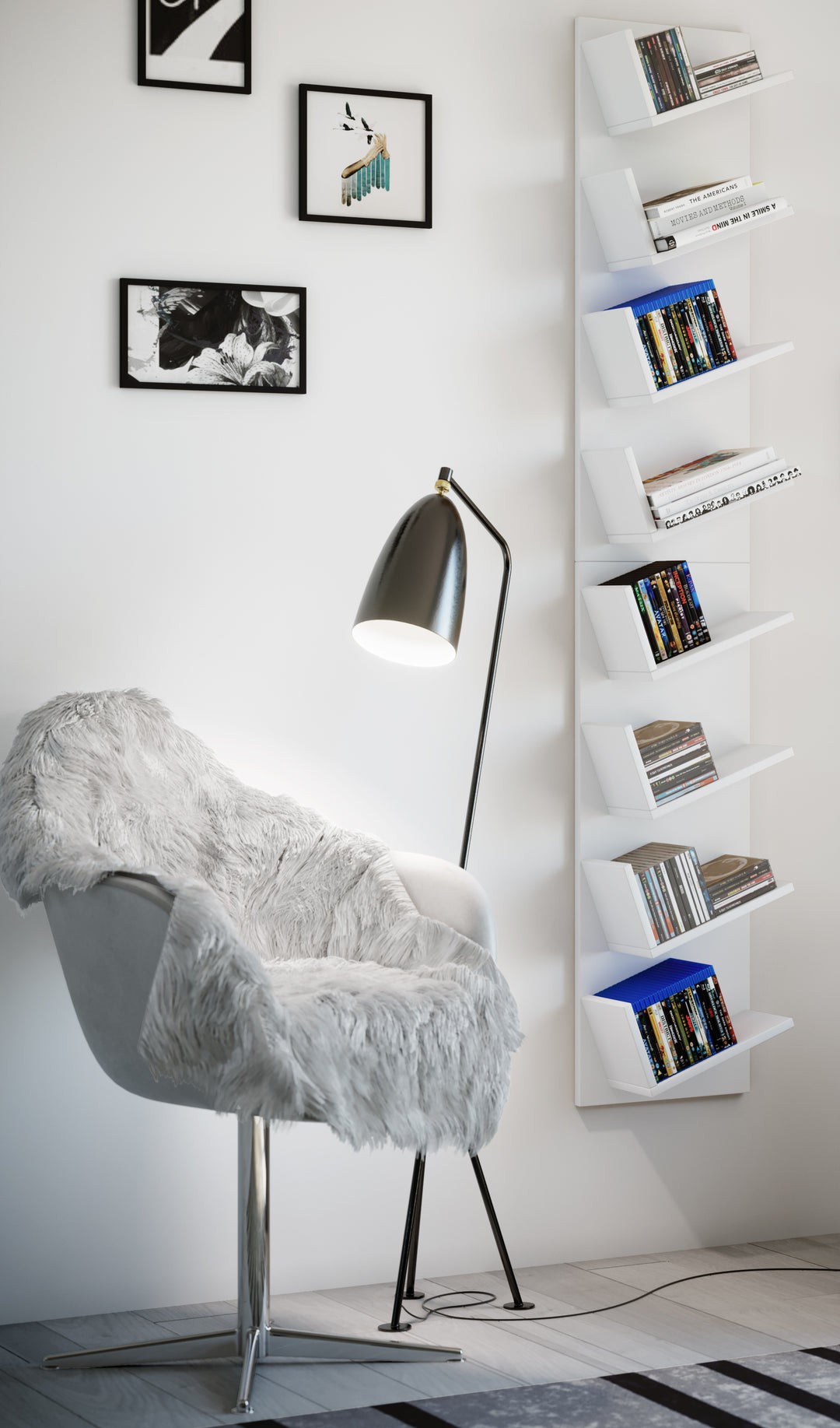 Cd/Dvd Designhylde "Lansi Maxi", hvid