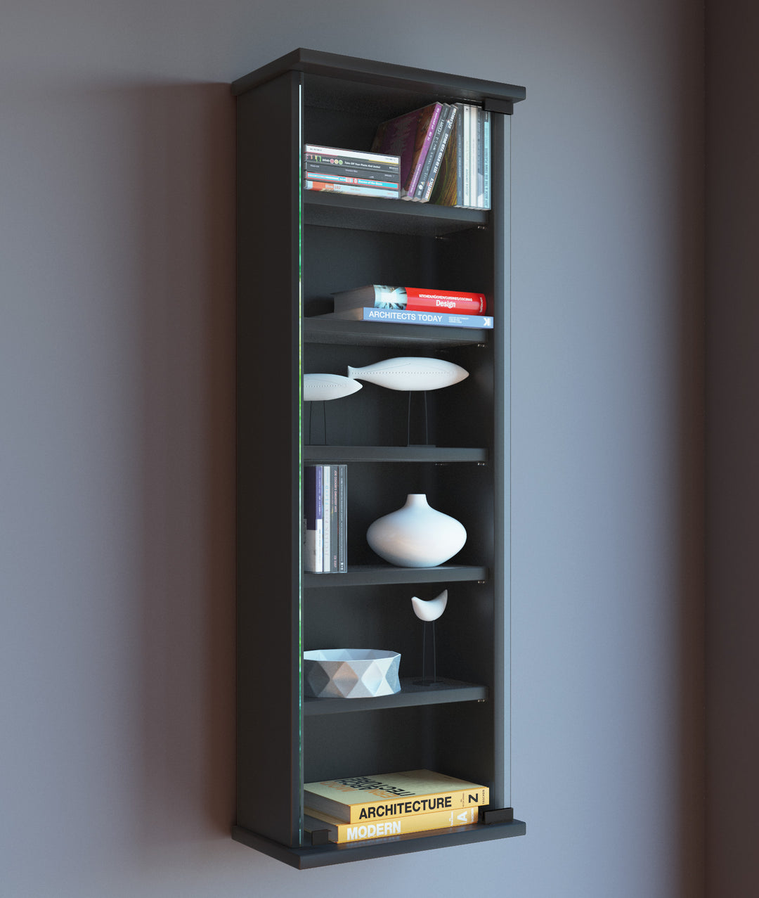 Cd/Dvd Væghylde "Loposa" Til 150 Cd'Er, sort