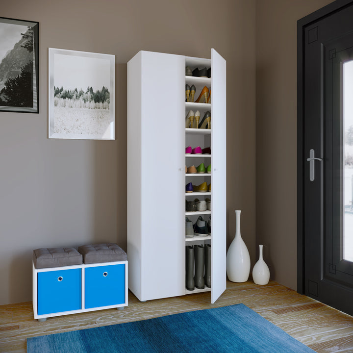 Skoskab "Vandol I" Med Låger Og 9 Hylder