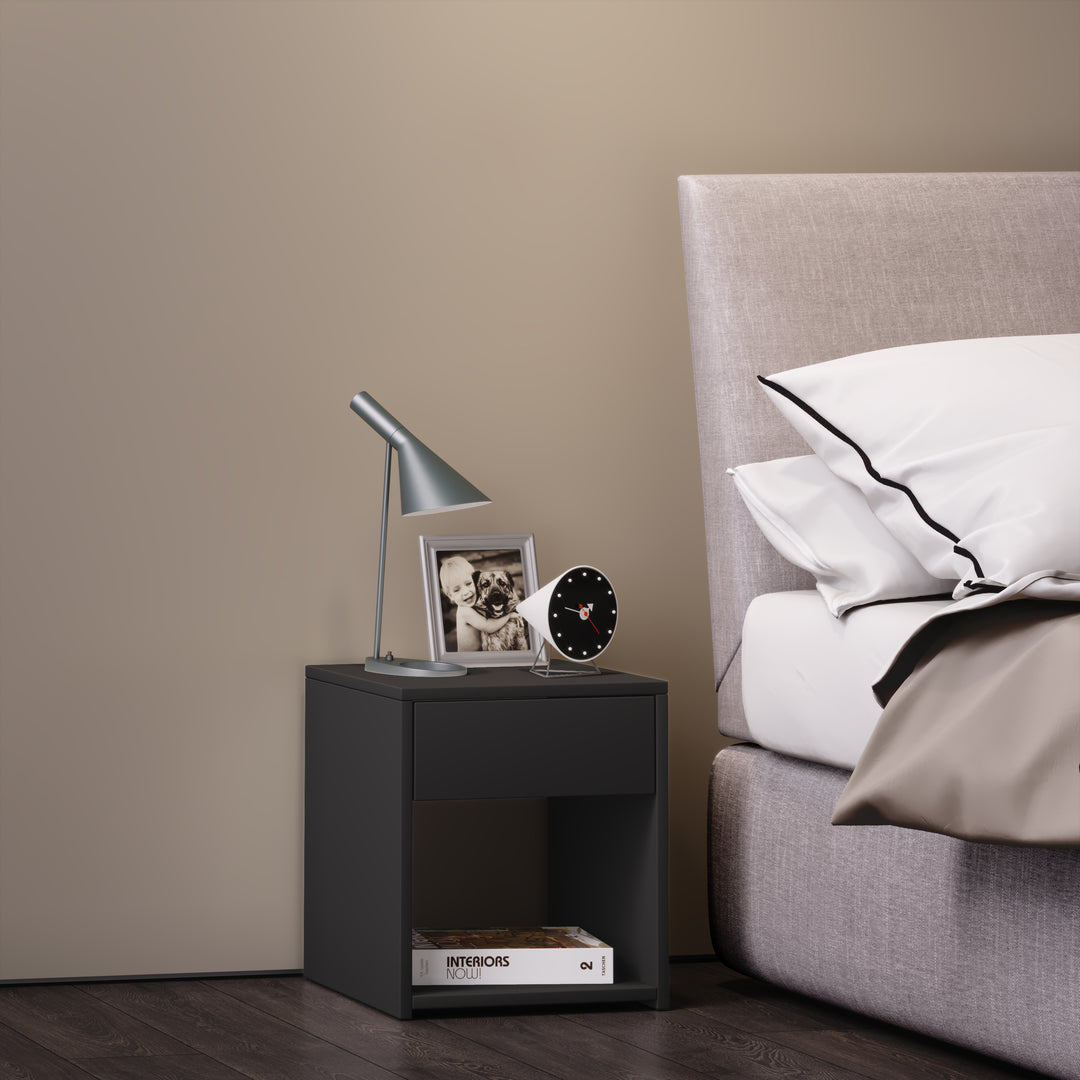 Mini sidebord / natbord, 40x35x35 cm, sort