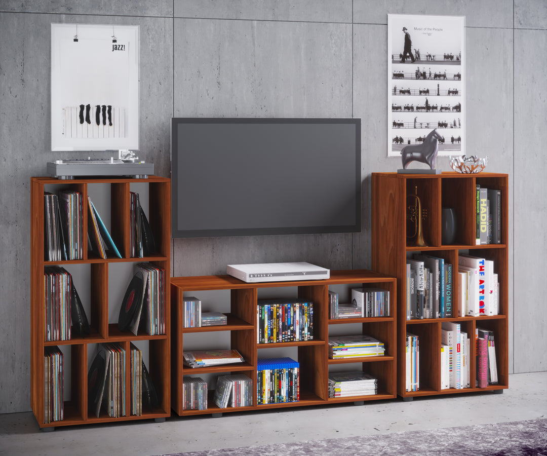 Reol "Wotino", 115 x 60 x 34 cm, farve: valnød brun