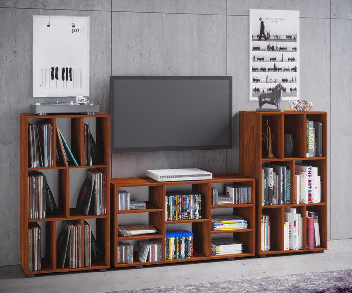 Reol "Wotino", 115 x 60 x 34 cm, farve: valnød brun