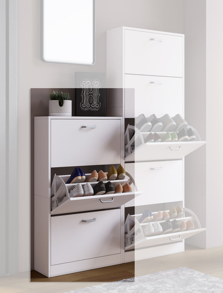 Smart skoskab med vippefunktion, hvid