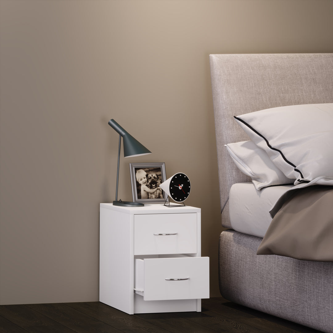 Funktionelt sengebord, 40 x 30 x 35 cm, hvid