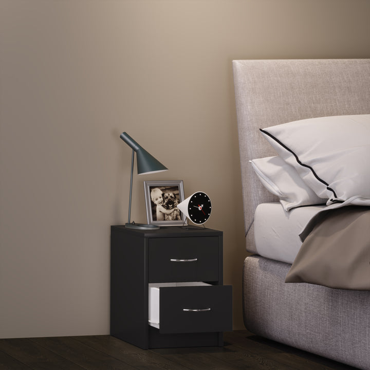 Funktionelt sengebord, 40x30x35 cm, sort