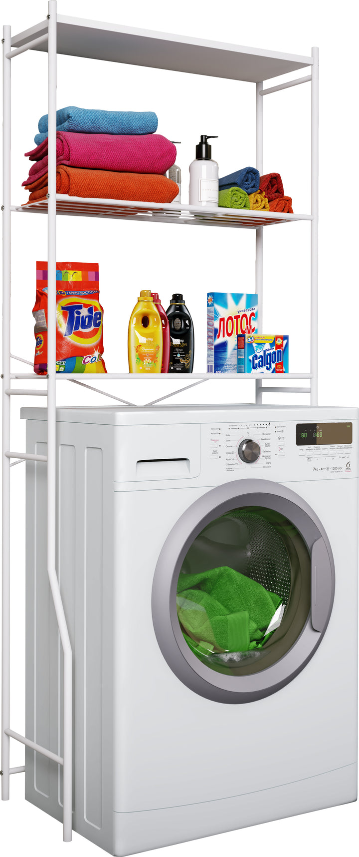 Vaskemaskine reol Tubas, 64x160x25 cm