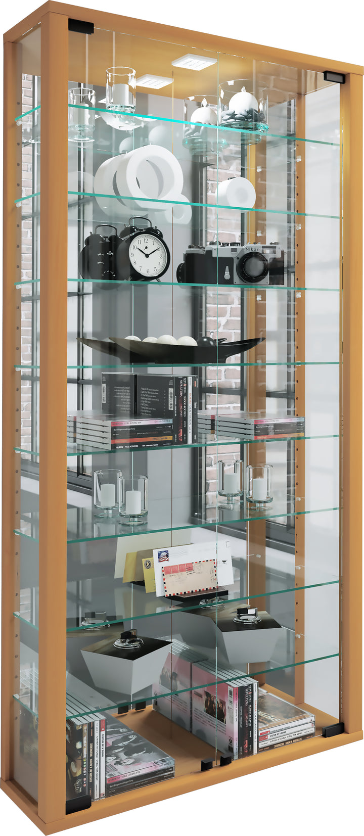 Overskab "Vitrosa Maxi" Med Spejl | Inkl. Led Lys