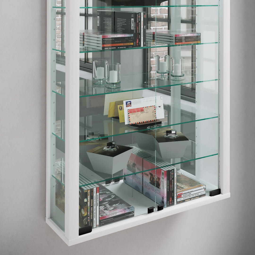 Maxi vægskab med spejl, hvid