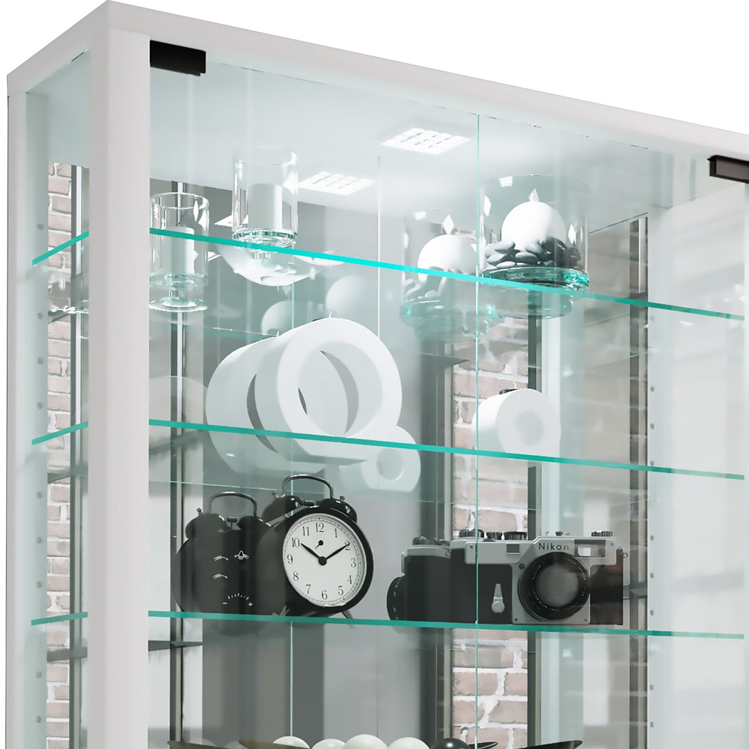 Maxi vægskab med spejl, hvid