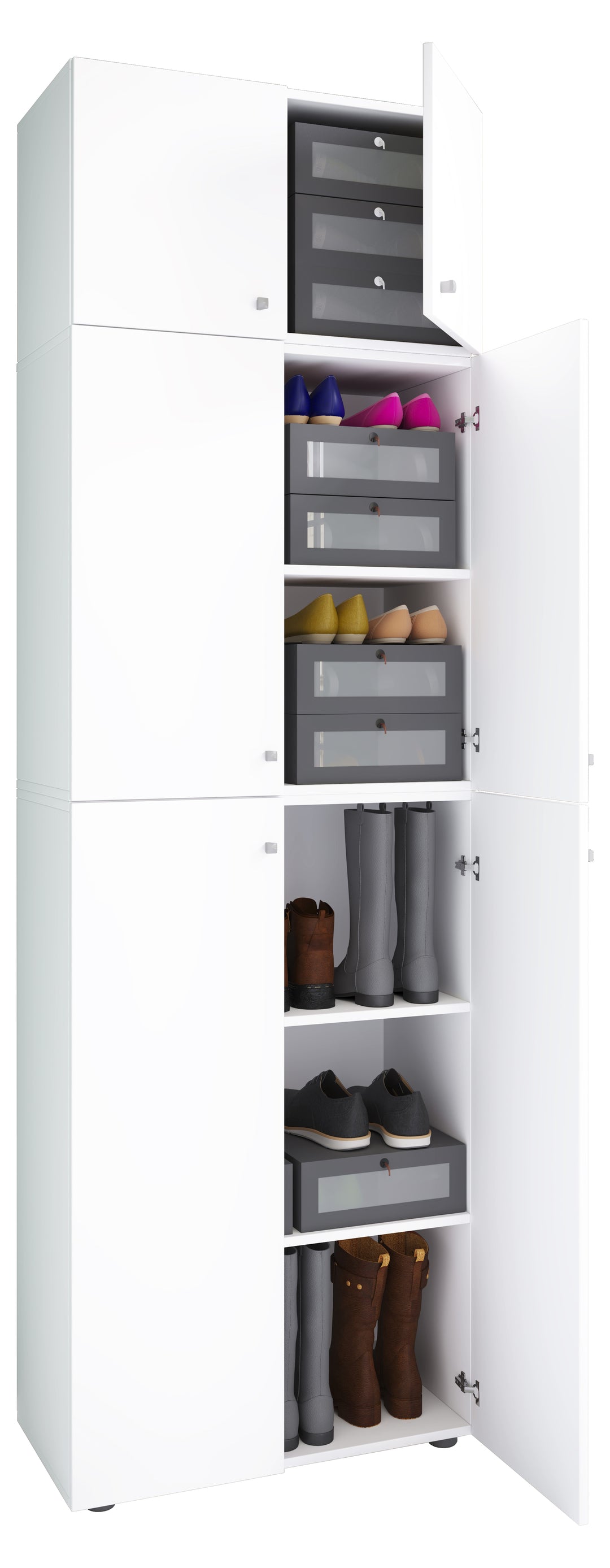 Skoskab "Lona Xxl" Hængslede Låger | Med Vedhæftning