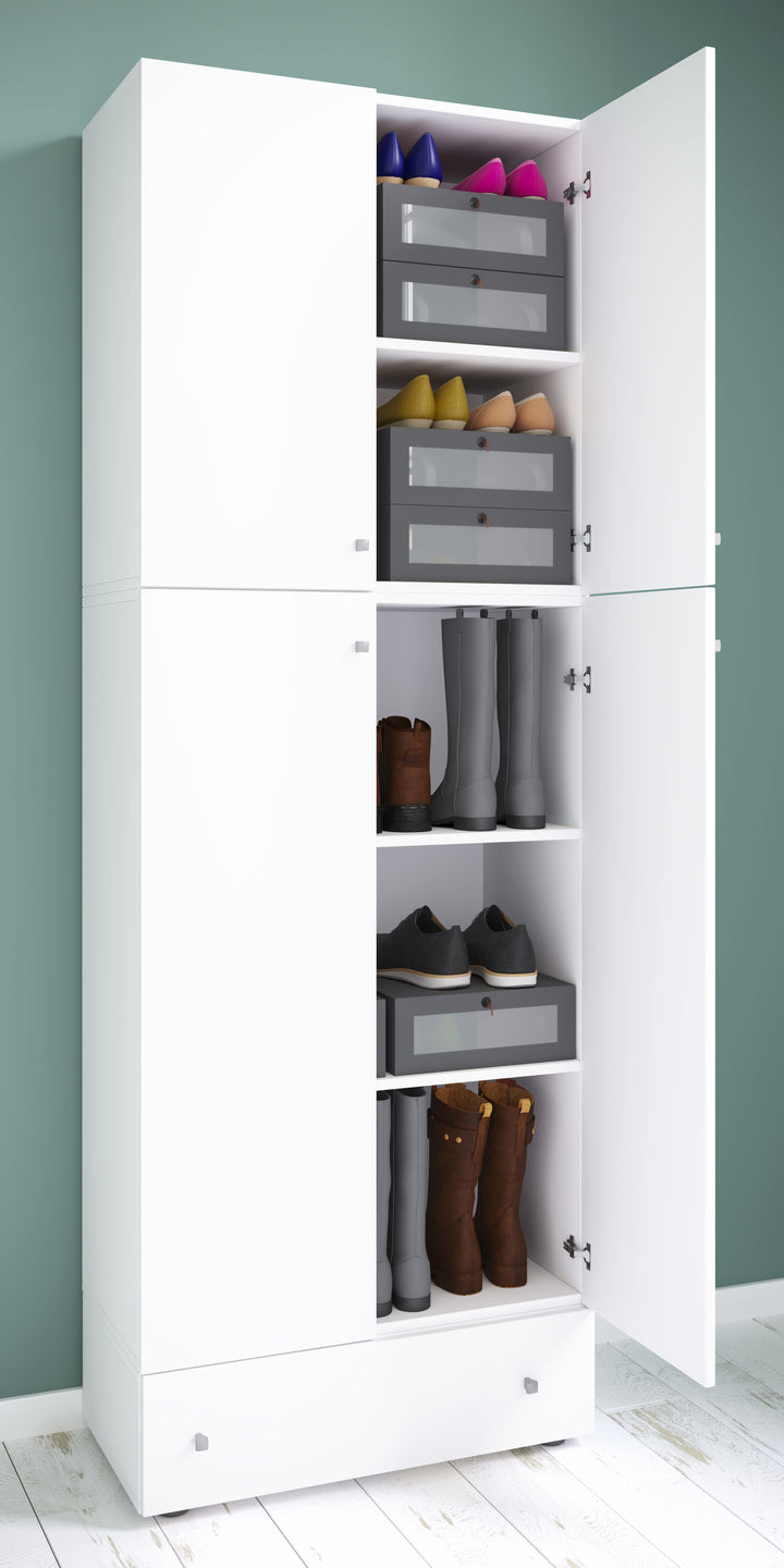 Skoskab "Lona Xxl" Svingdøre | Med Skuffe, 200 x 70 x 39 cm