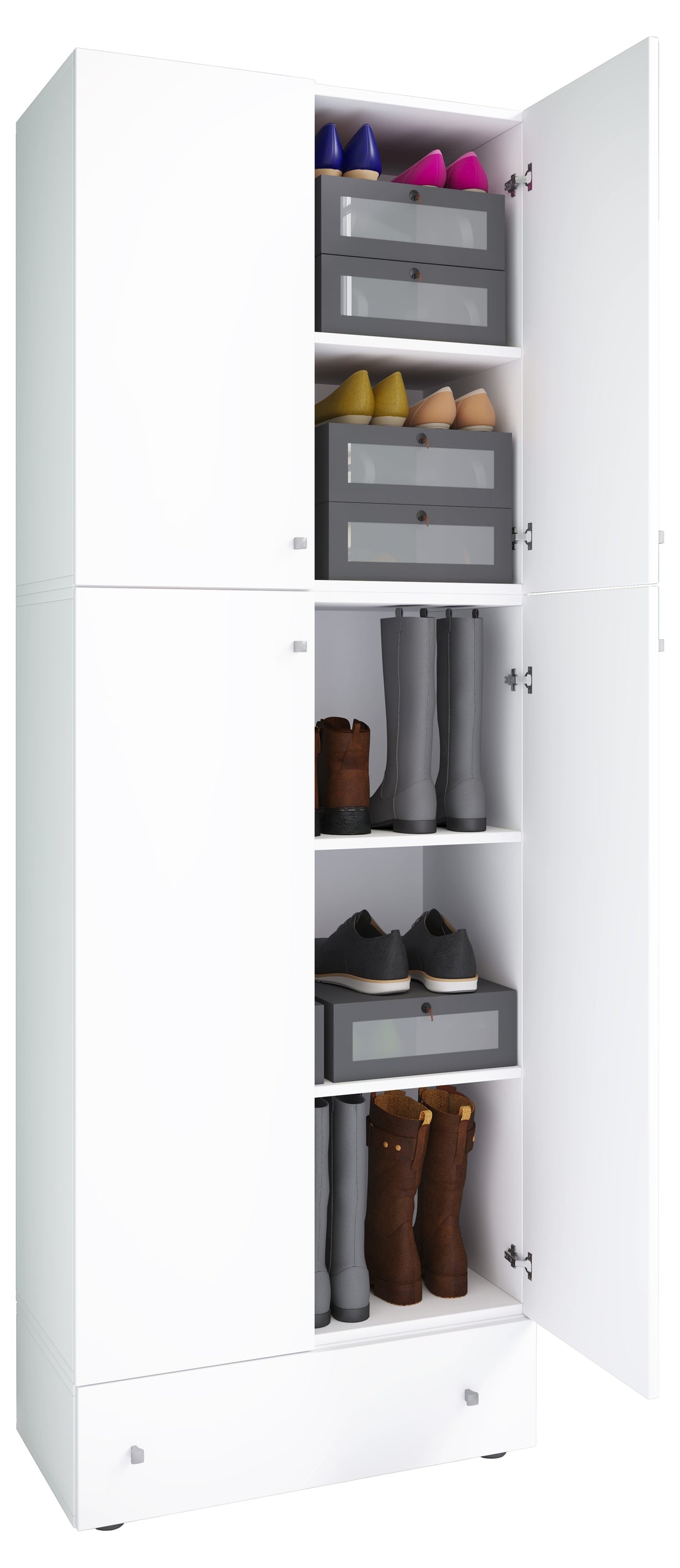 Skoskab "Lona Xxl" Svingdøre | Med Skuffe, 200 x 70 x 39 cm