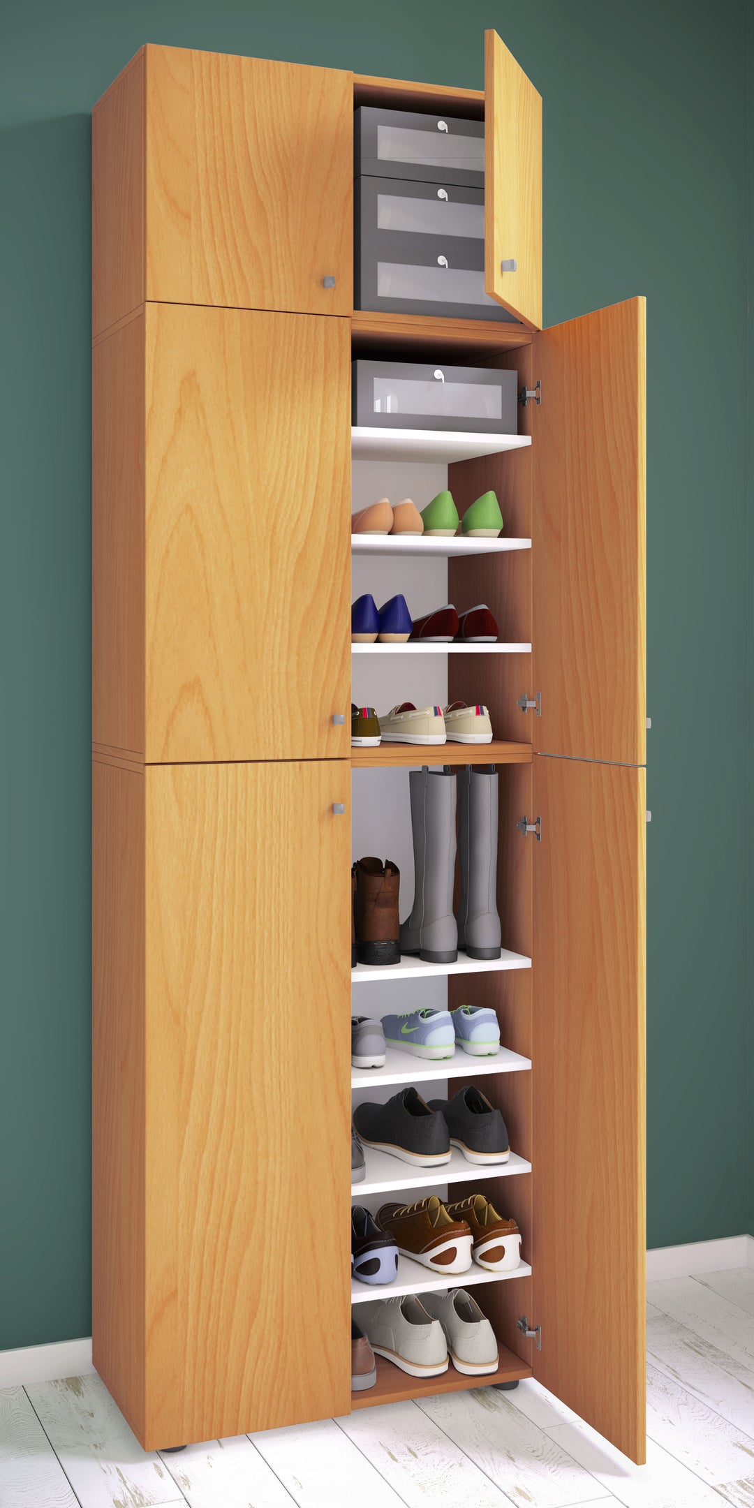 Skoskab "Lona Xxl" 9-Rums Hængslede Låger | Med Vedhæftning