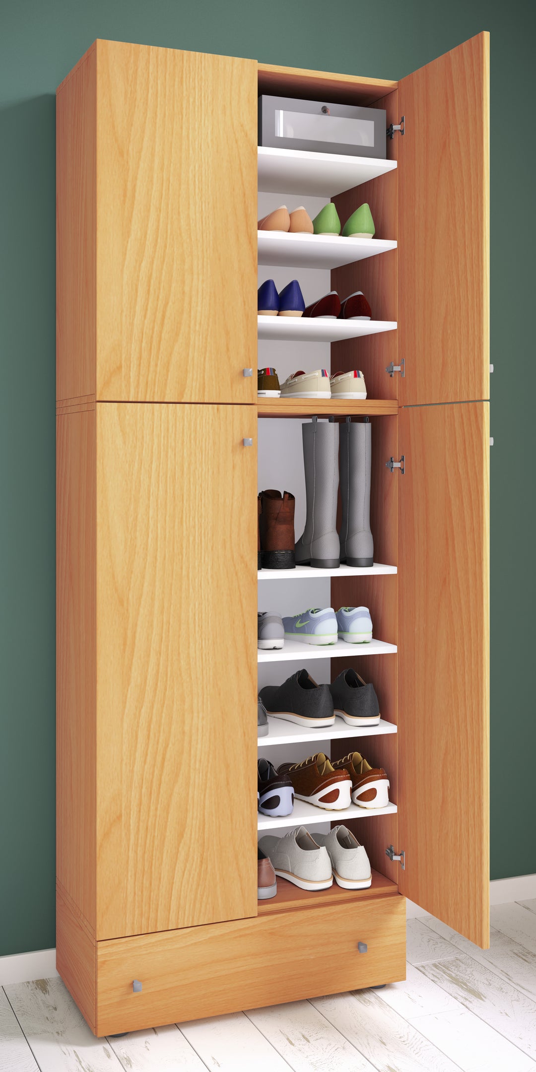 Skoskab "Lona Xxl" 9-Rums Hængslede Låger | Med Skuffe