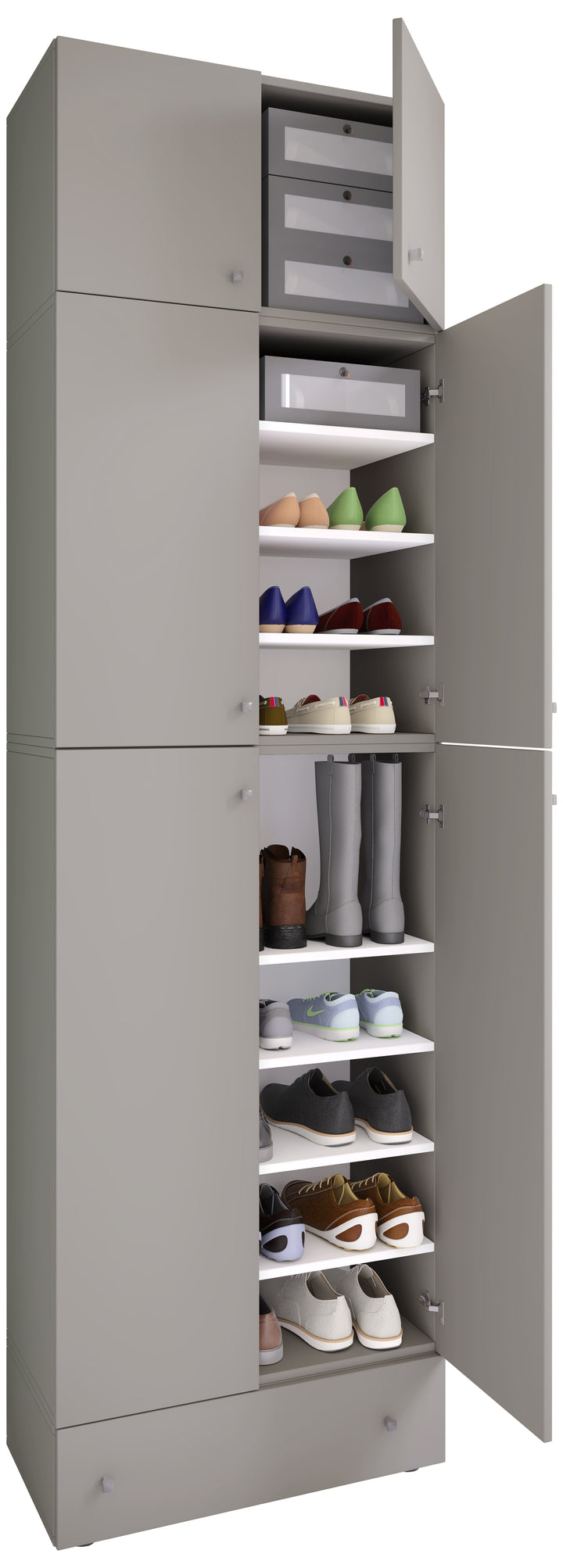 Skoskab "Lona Xxl" 9-Rums Hængslede Låger | Med Top Og Skuffe