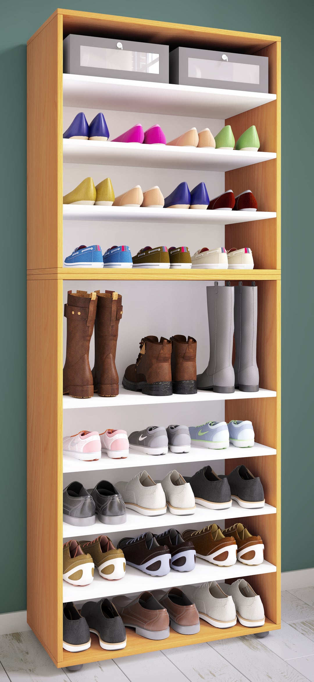 Skostativ "Lona Xxl" 9-Rum, 183 x 70 x 37 cm