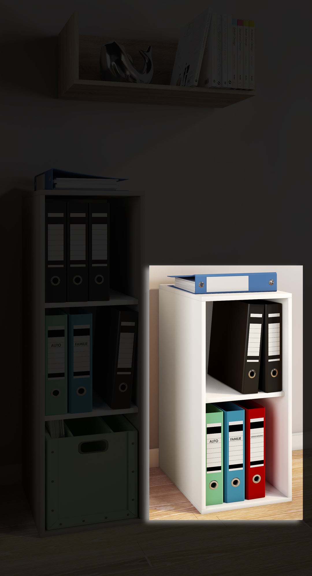 Hylde "Lona Il", 74 x 35 x 37 cm, hvid