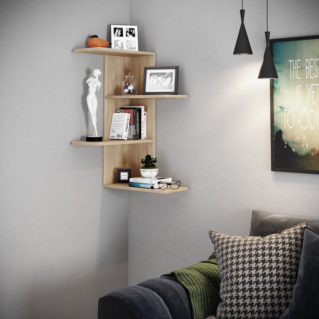 Hjørnereol Balos, 77x45x45 cm