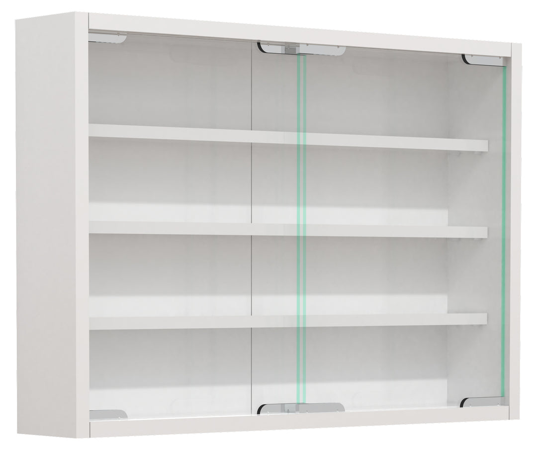 Vitrineskab, h. 40 x b. 57 x d. 10 cm, hvid