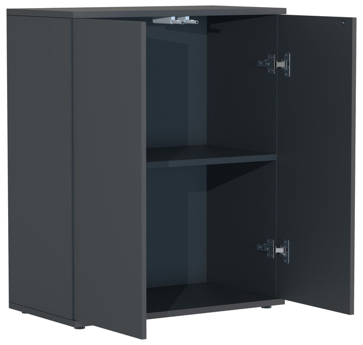 Stilfuld kommode, h. 73 x b. 60 x d. 32 cm, antracit