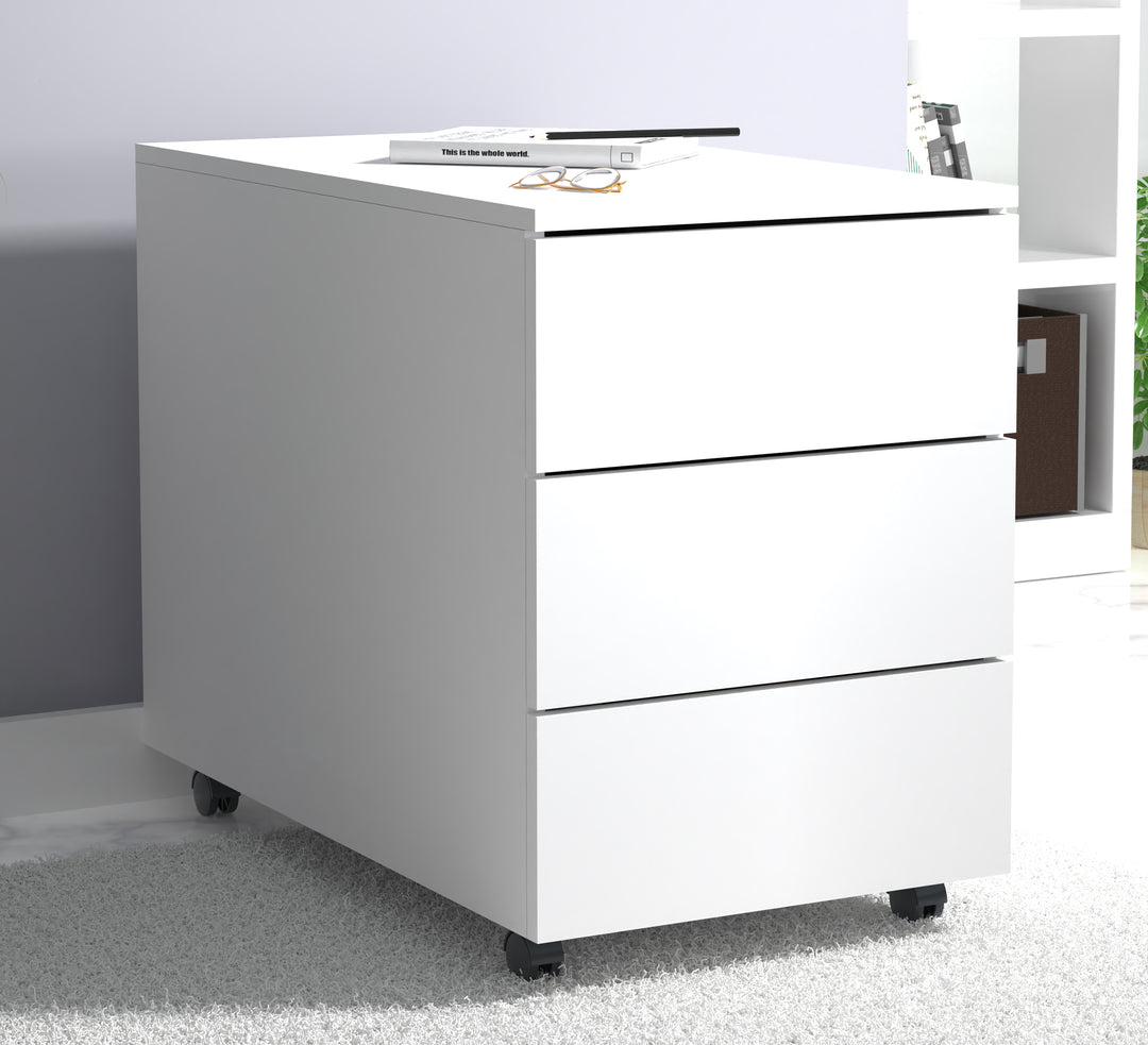 Kontorskab/arkivskab, h. 55 x b. 39 x d. 45/70 cm, hvid