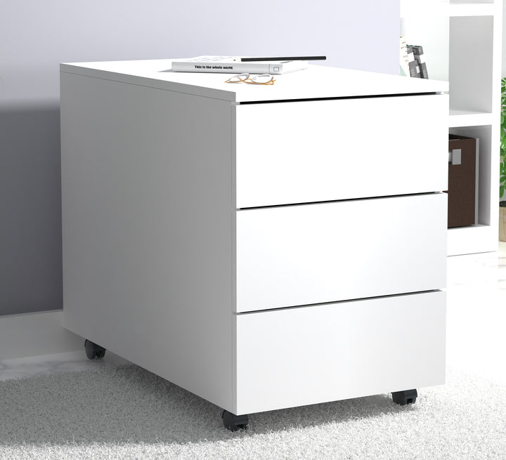 Kontorskab/arkivskab, h. 55 x b. 39 x d. 45/70 cm, hvid