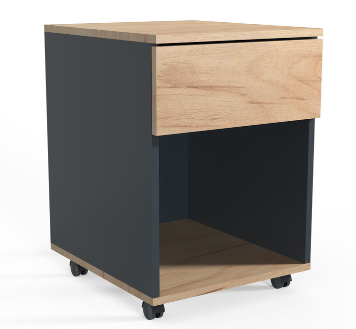 Kontorskab/ arkivskab, h. 55 x b. 39 x d. 45/70 cm, flerfarvet