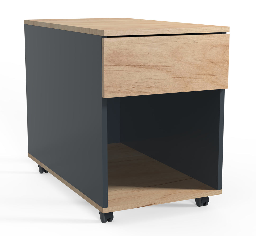 Kontorskab/arkivskab, h. 55 x b. 39 x d. 45/70 cm, flerfarvet