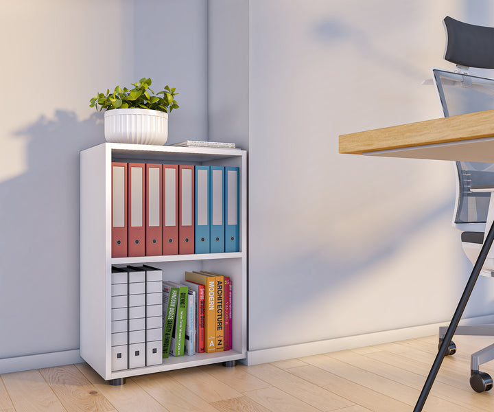 Kontorreol, h. 74 x b. 49 x d. 32 cm, hvid