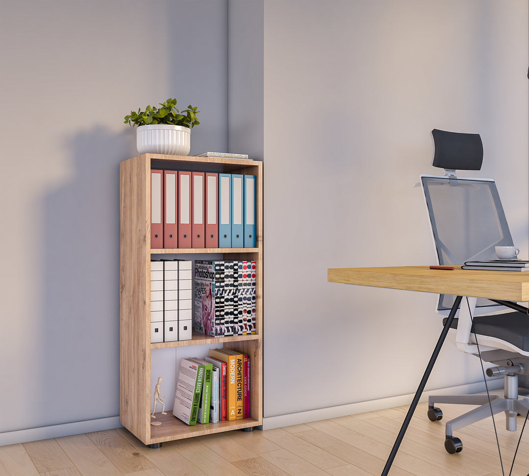 Kontorreol, h. 108 x b. 49 x d. 32 cm, naturfarvet