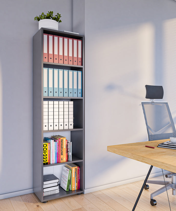 Kontorreol, h. 178 x b. 49 x d. 32 cm, antracit