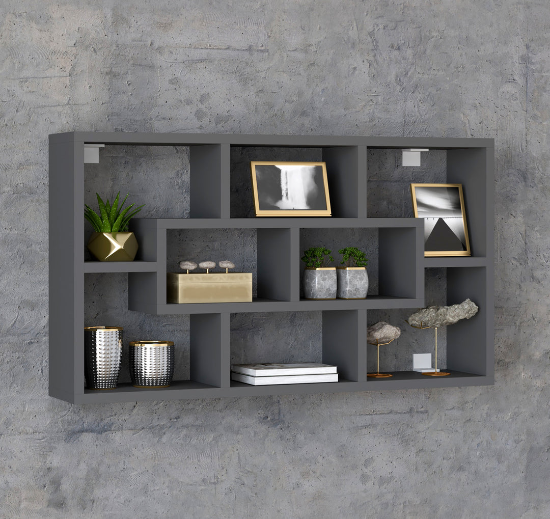 Vægreol, 48 x 85 x 16 cm, antracit grå