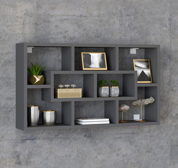 Vægreol, 48 x 85 x 16 cm, antracit grå