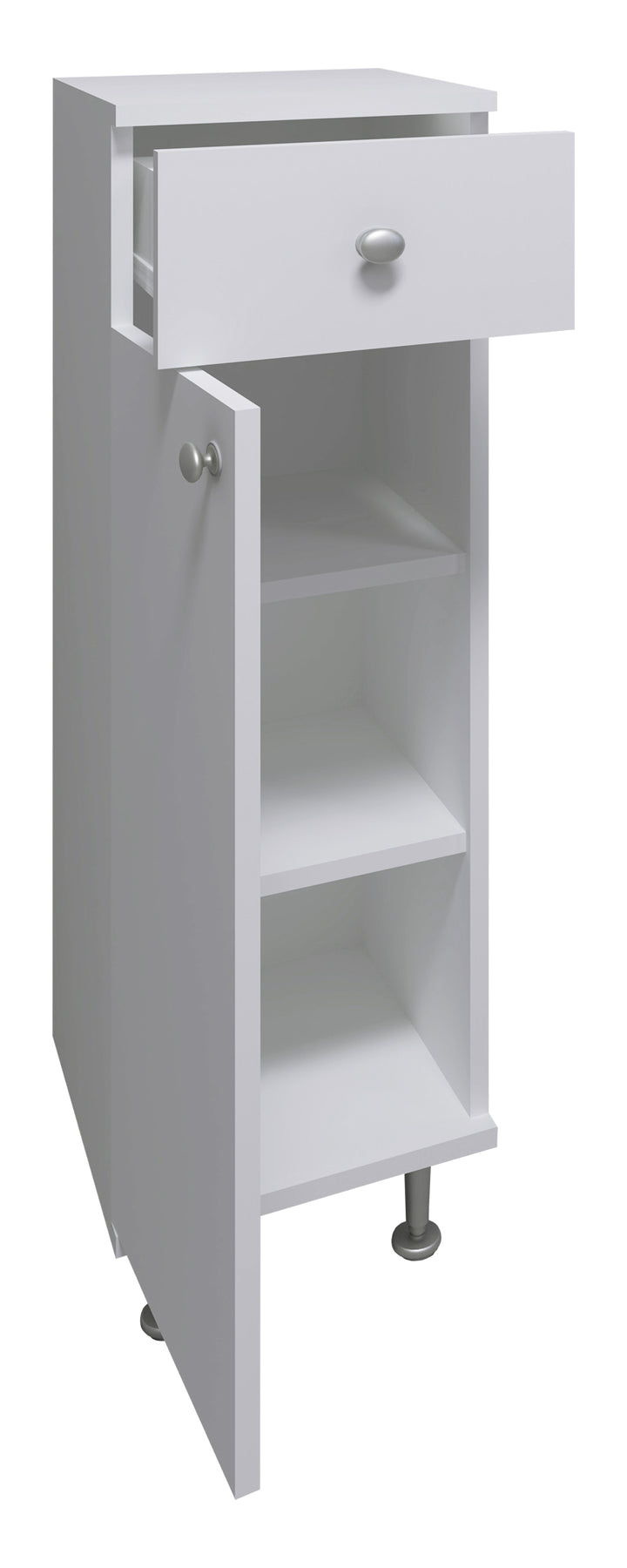 Badeværelsesskab / kommode, h. 95 x b. 30 x d. 30 cm, hvid