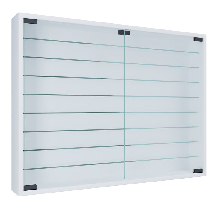 Vitrineskab, 60 x 80 x 10 cm, hvid