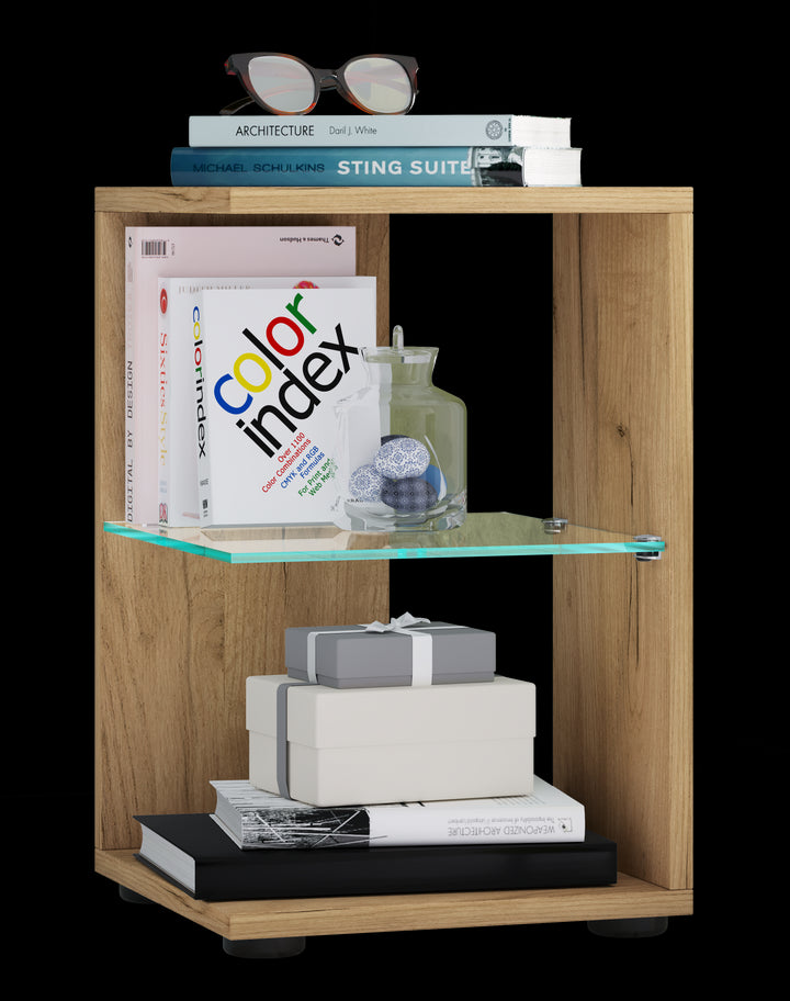 Sidebord, h. 45 x b. 30 x d. 30 cm, naturfarvet