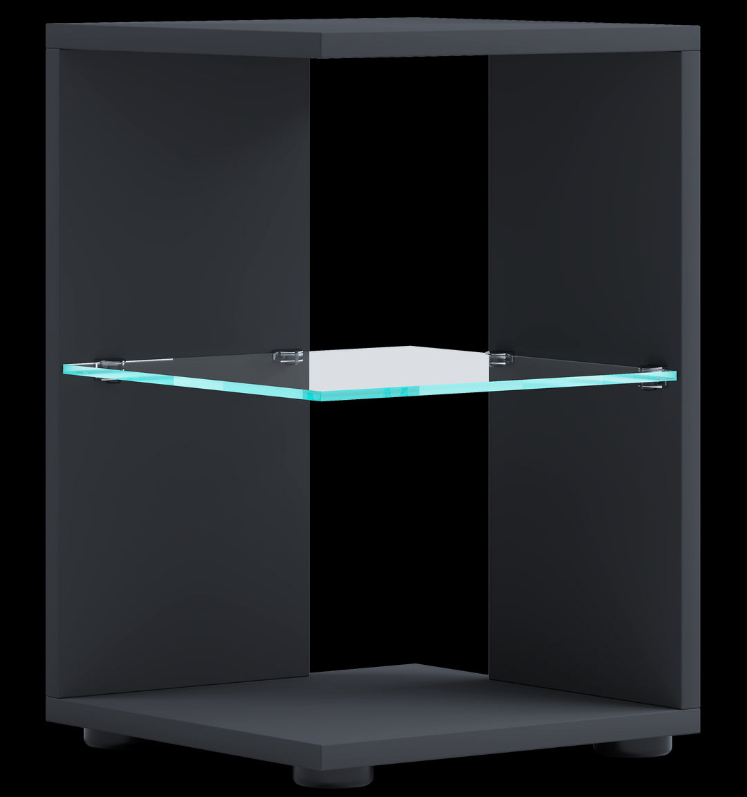 Sidebord, h. 45 x b. 30 x d. 30 cm, antracit