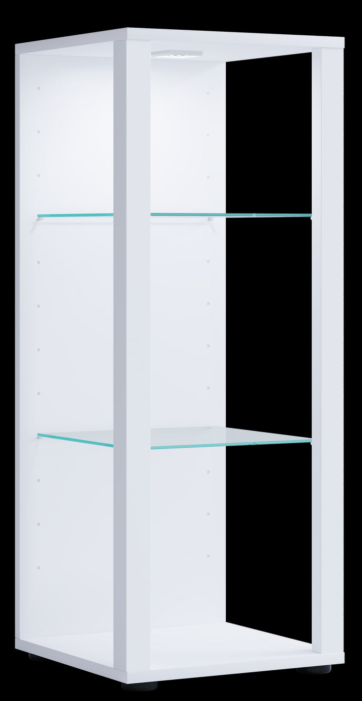 Vitrineskab, h. 90 x b. 35 x d. 35 cm, hvid