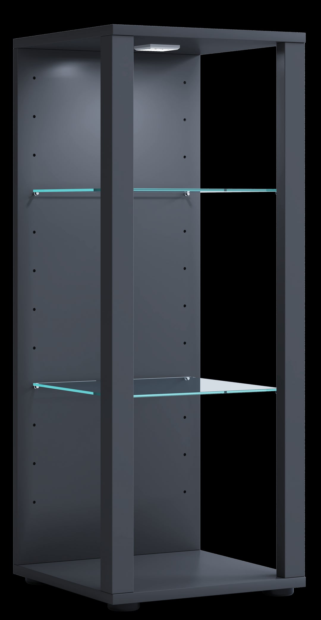 Vitrineskab, h. 90 x b. 35 x d. 35 cm, antracit