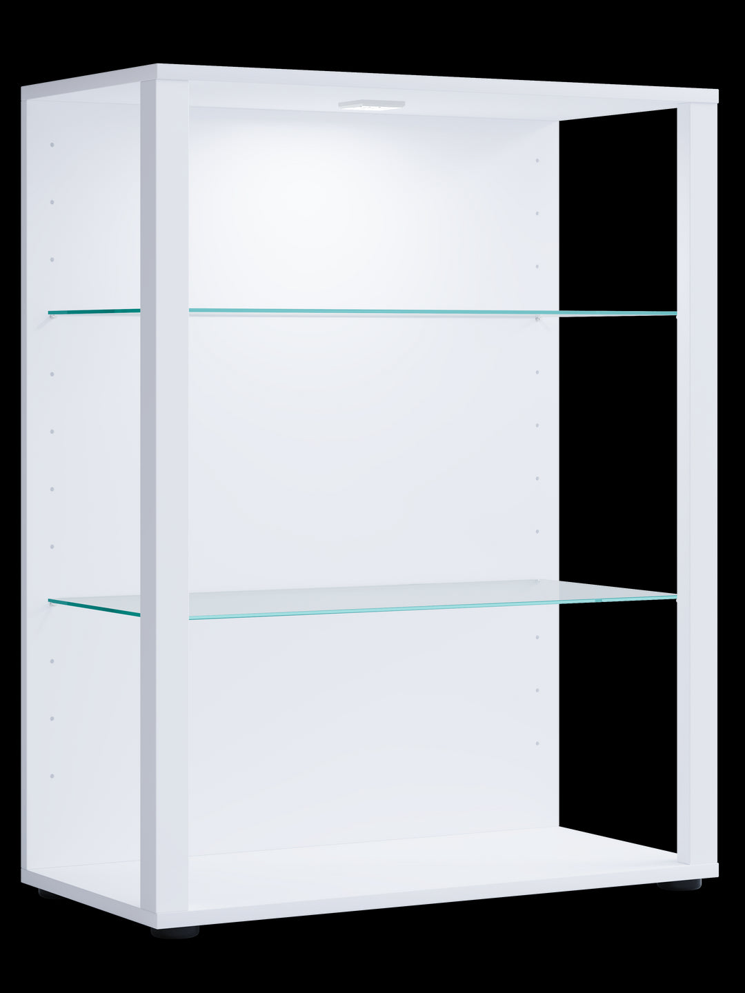 Vitrineskab, H. 90 x B. 70 x D. 35 cm, hvid