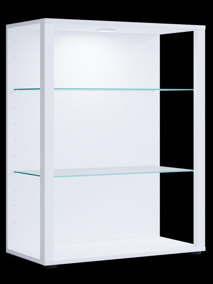 Vitrineskab, H. 90 x B. 70 x D. 35 cm, hvid