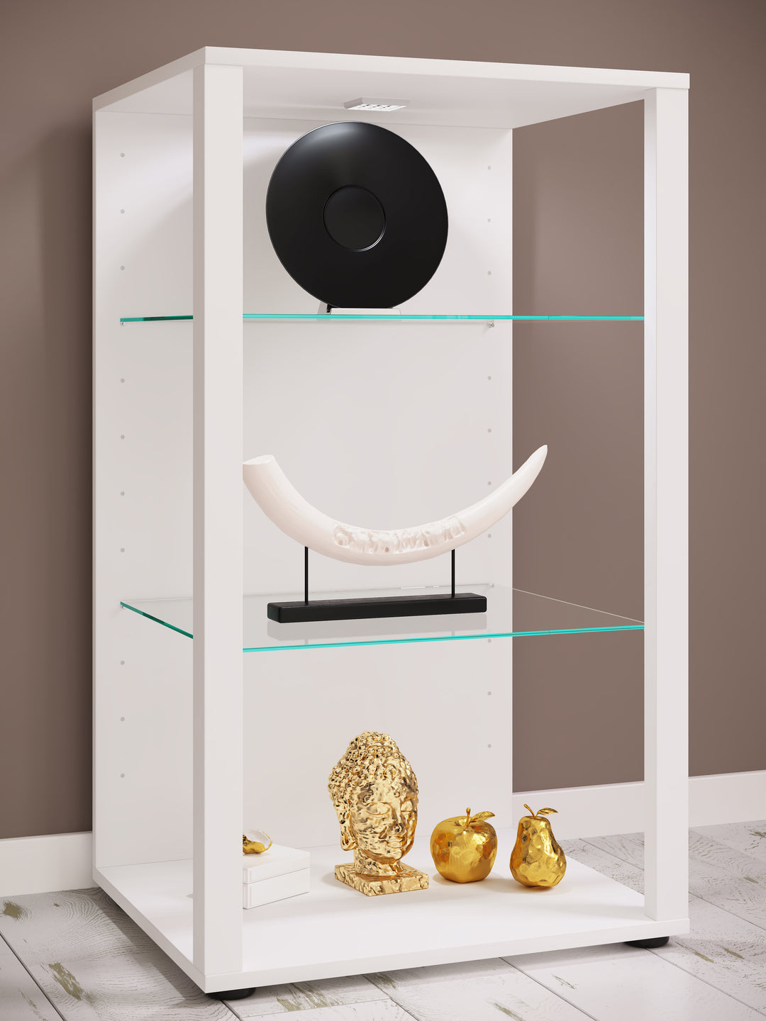 Vitrineskab, H. 90 x B. 52 x D. 44 cm, hvid